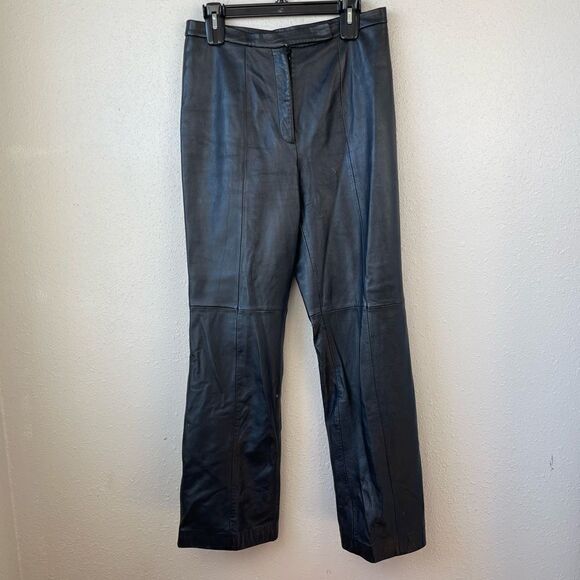 Junction West Black Leather Pants Size 10 - Picture 1 of 7